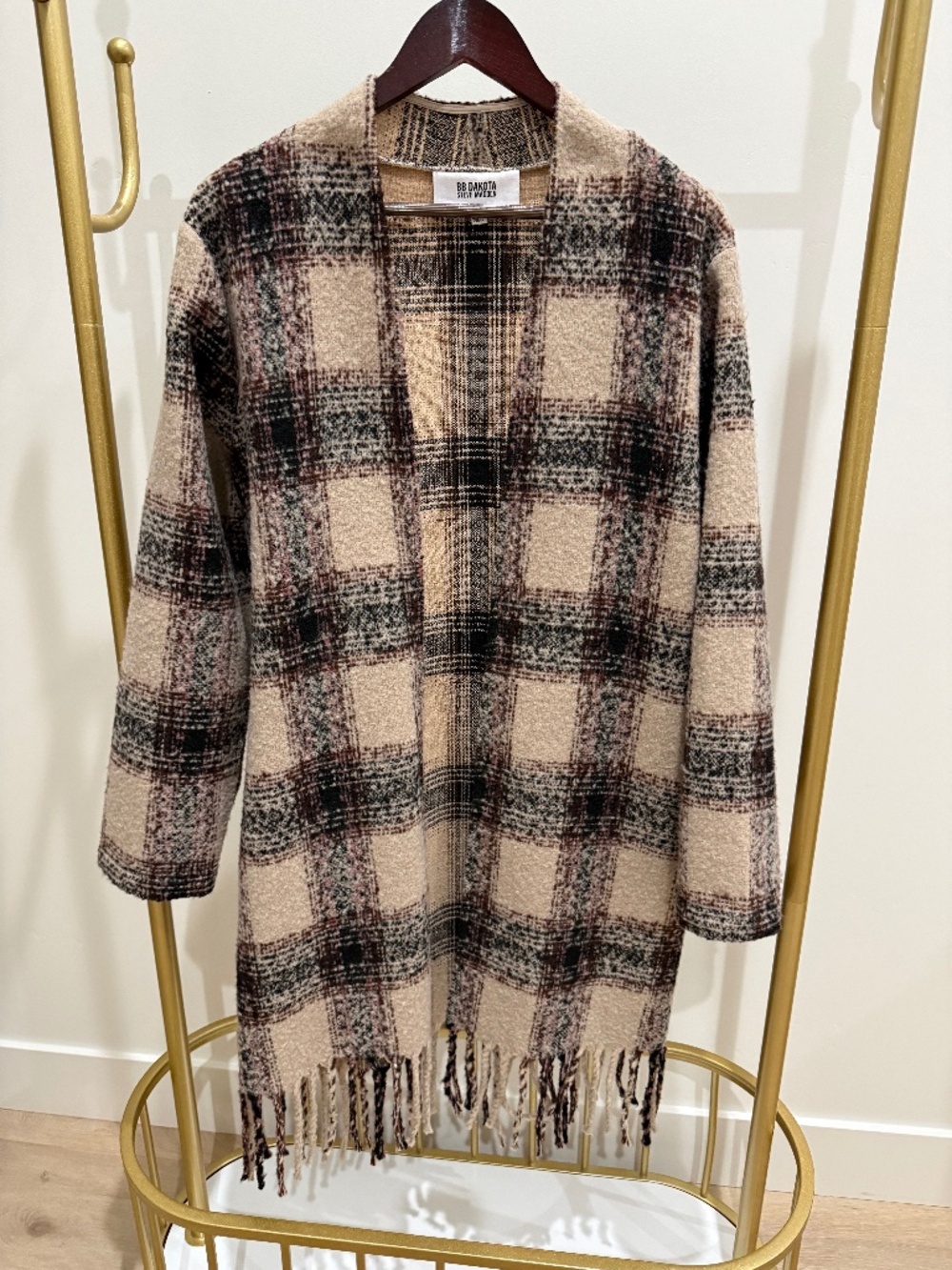 BB Dakota by Steve Madden plaid duster